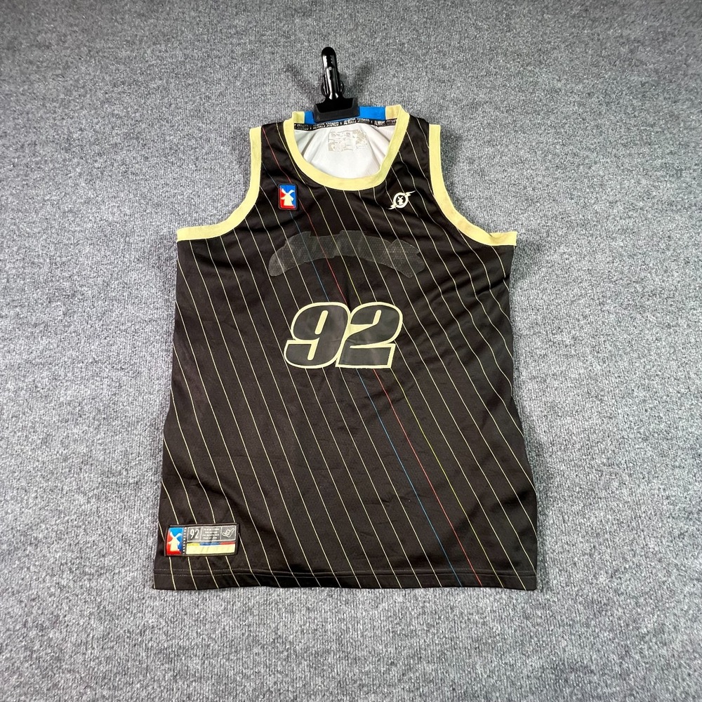 Dutch Bros Coffee 92 Basketball Jersey Mens Large Black Pinstripe Always Stoked